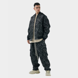 Παντελόνι Velvet Relaxed Fit Με Σχέδιο Ύφανσης Μαύρο 2