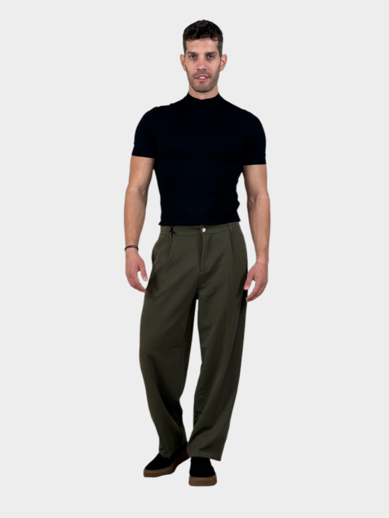 Παντελόνι Wide Leg Chaki